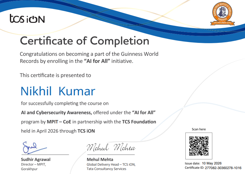 Certificate 1